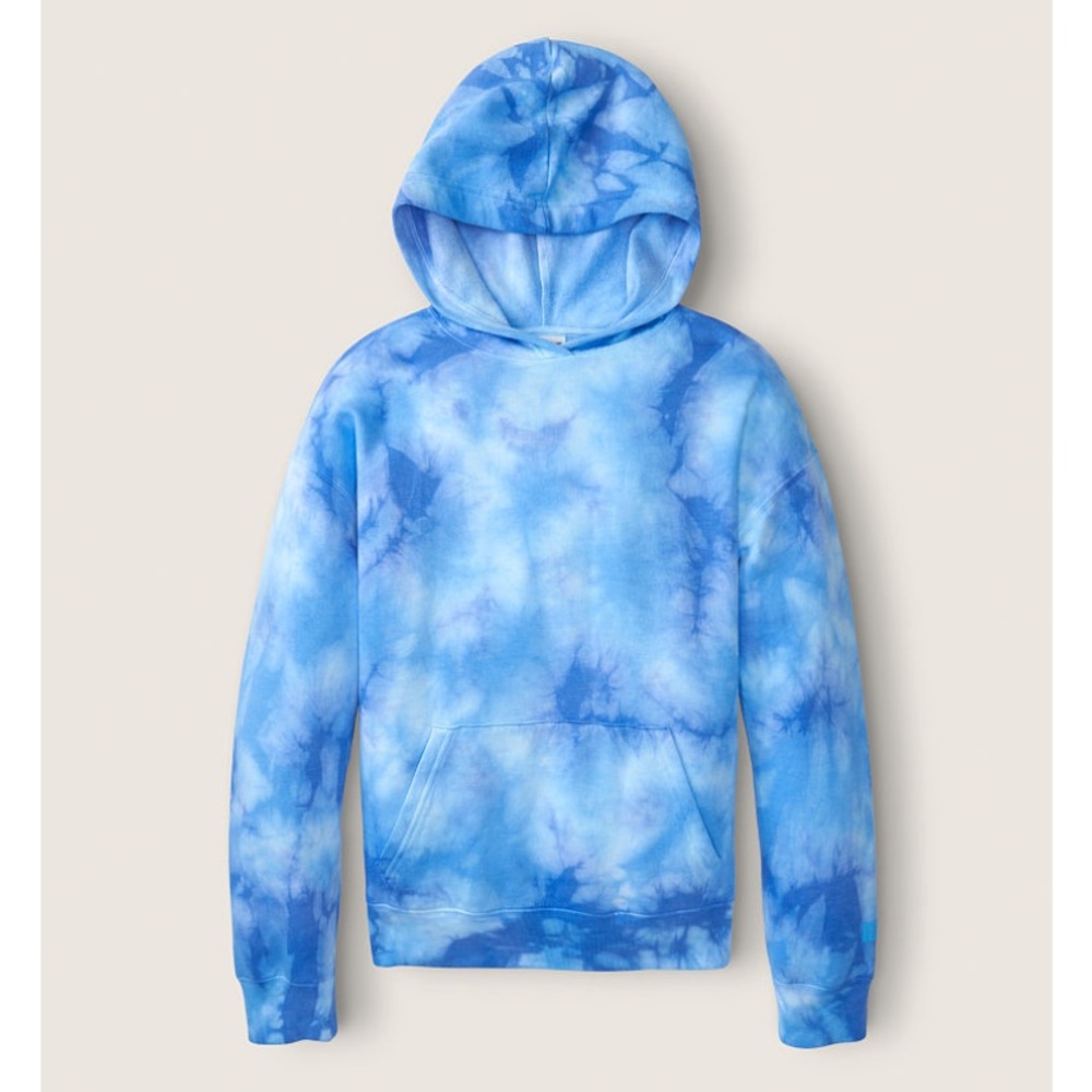 PINK Victoria’s Secret VS blue tie dye crossover hoodie XS